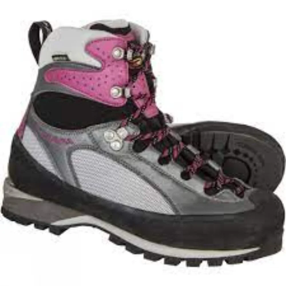 Womens Pink, Grey + Black Charmoz Pro Gore-Tex 9.5 Hiking Outdoor High Top Shoe - Picture 7 of 7